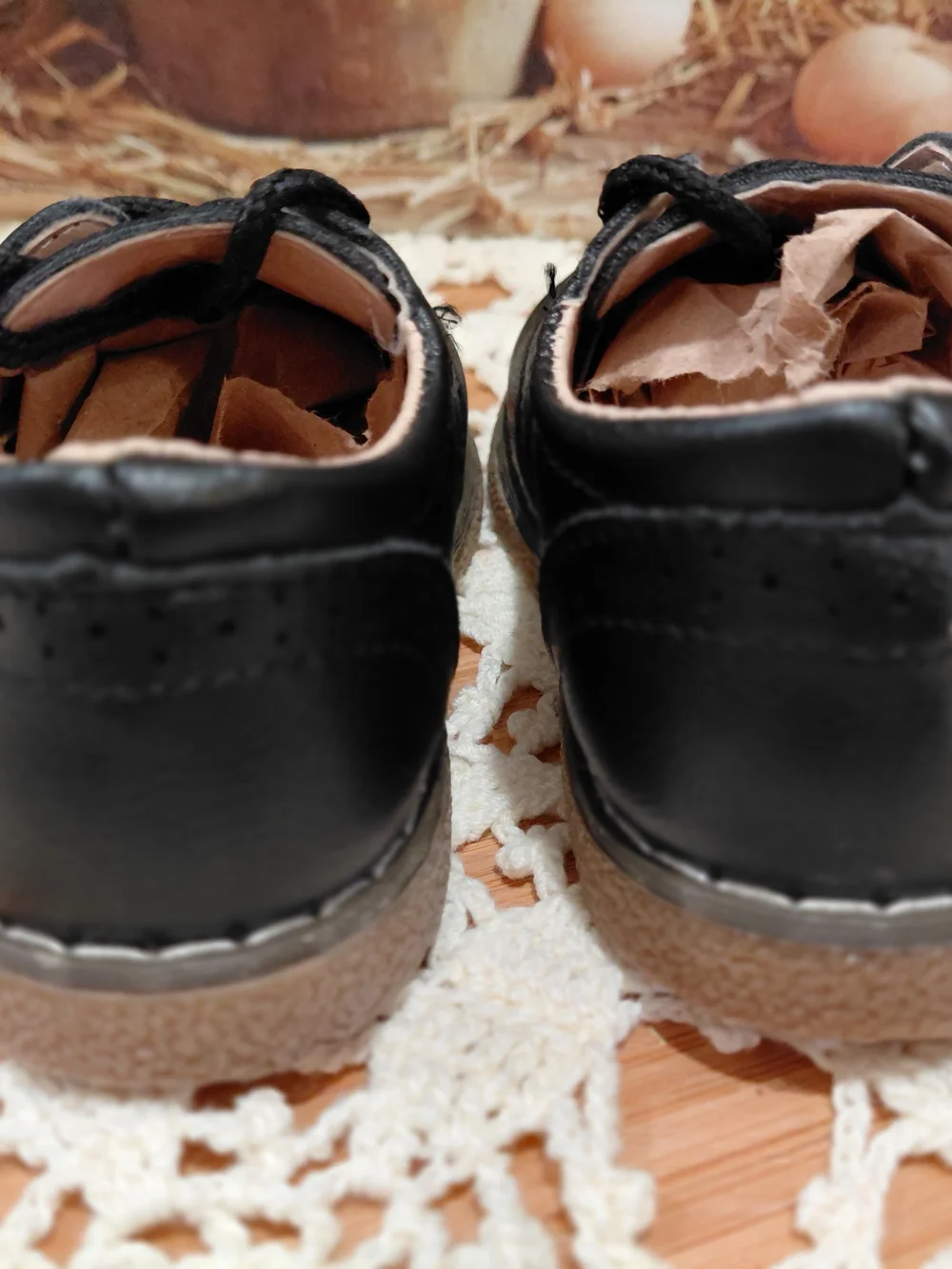 Classic Black Kids' Dress Shoes with Lace-Up Closure